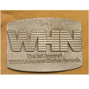 Vintage 1st Annual WHN Listeners Choice Awards  Metal Pewter Belt Buckle 1976